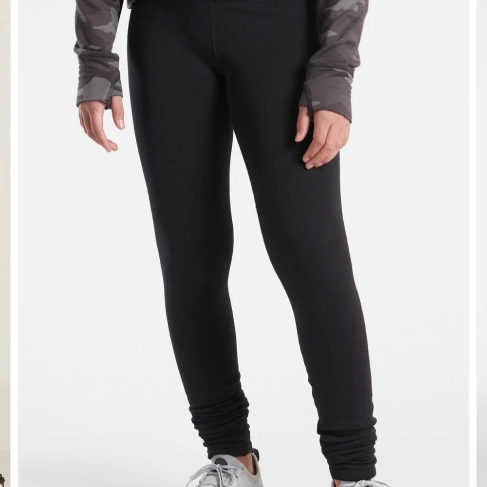 NWT Athleta Girl High Rise Polartec Tight Black Leggings - Size M 8/10